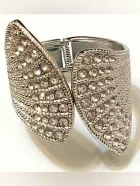 SPARKLING CRYSTAL ANGEL WING CUFF BRACELET, CIRCA 1950’S